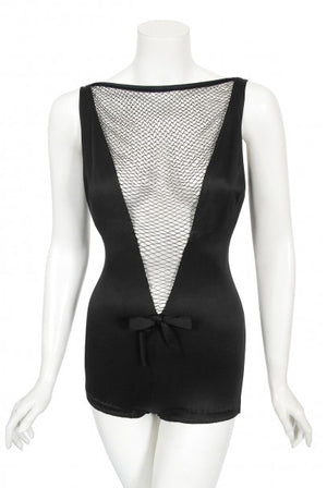 1964 Cole of California Documented Black Fishnet 'Scandal Suit' Swimsuit