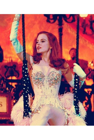 1940's Metallic Gold Lame Flame Rhinestone Mesh Showgirl Circus Costume