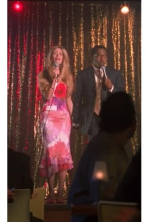 2001 Dolce & Gabbana Floral Stretch Silk Boned Bustier & Ruffle Skirt