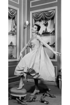 1958 Yves Saint Laurent For Christian Dior Golden Silk Strapless Dress