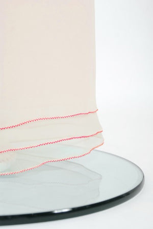 1970's Stephen Burrows Pale-Pink Layered Chiffon Wrap Blouse Pantsuit