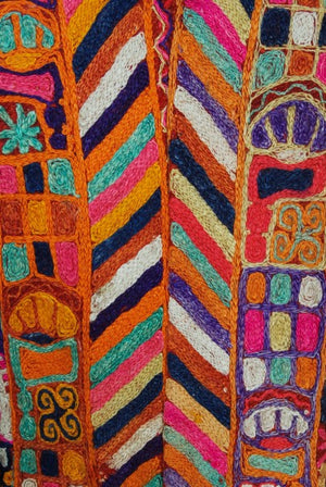 1969 Thea Porter Couture Rare 'Samawa' Embroidered Wool Documented Coat