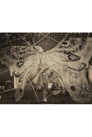 1912 Worth Haute Couture Beaded Butterfly Motif Silk Gown & Headpiece