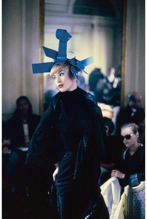 1994 John Galliano Silk & Metallic Lace Cropped Kimono-Style Wrap Jacket