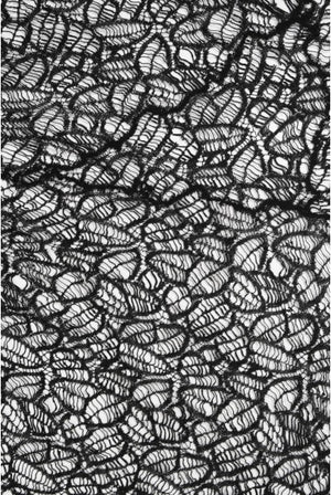 1930's Molyneux Haute Couture Black Lace Winged Sleeve Bias-Cut Gown