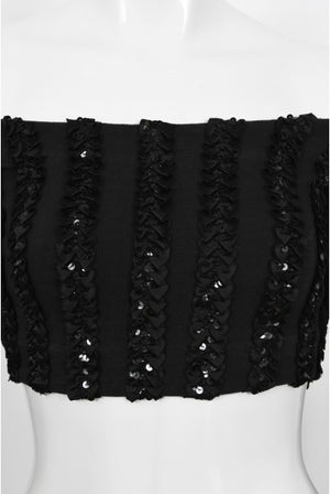 1980's Betsey Johnson Punk Label Sequin Stretch Crop Top & Leggings