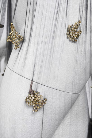 1930's Bette Davis Owned Couture Old Hollywood Sheer Beaded Silk Dress