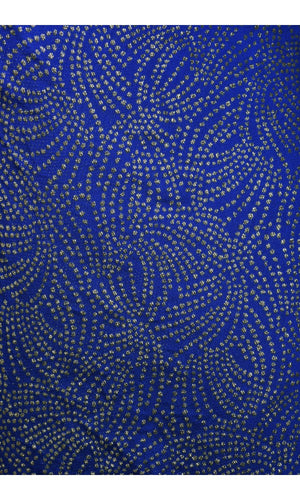 1990's Jacqueline de Ribes Metallic Blue Lurex Silk Asymmetric Bias-Cut Gown