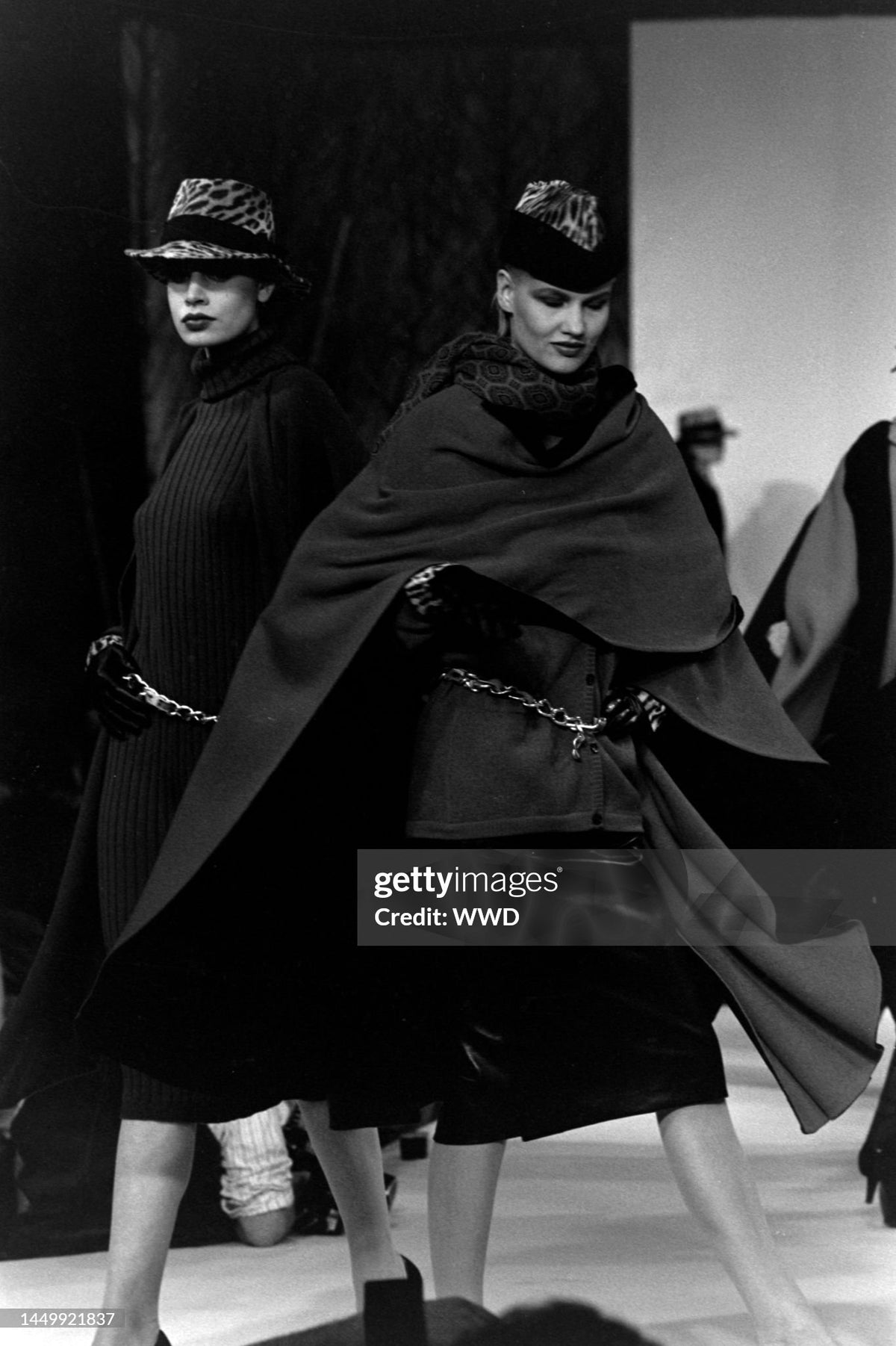 1983 Christian Dior Haute Couture Black Wool &amp; Silk-Velvet Full Length Cape