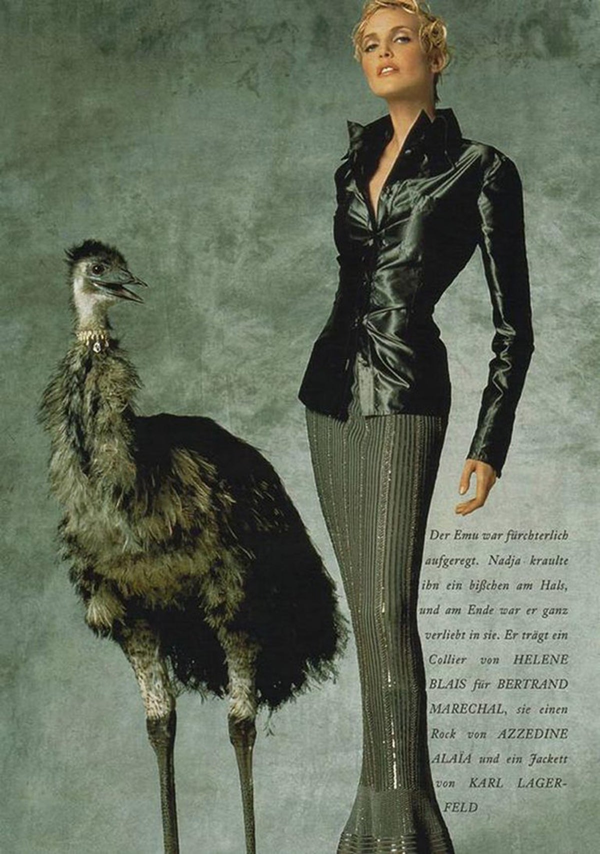 1996 Azzedine Alaia Black Nude-Illusion Knit Bodycon Floor Length Gown