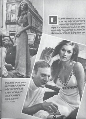 1968 Loris Azzaro Couture Documented Elle Magazine Ivory Silk Cut-Out Mini Dress