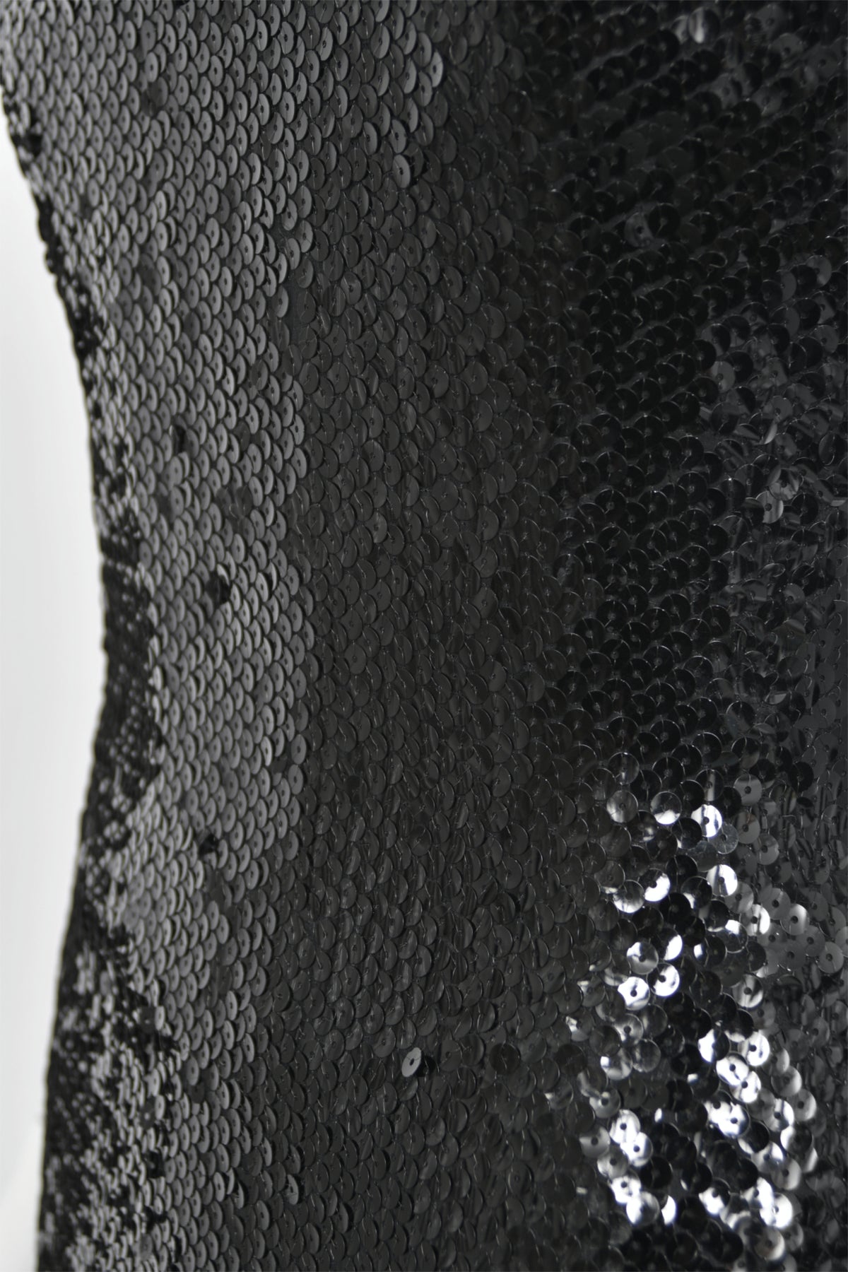 1986 Thierry Mugler &#39;Hiver Russe&#39; Collection Black Sequin Bustier Sheer Gown