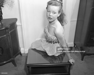 1950 Carven Haute Couture for Cécile Aubry Lilac Yellow Ombré Silk Corset Strapless Hooded Gown