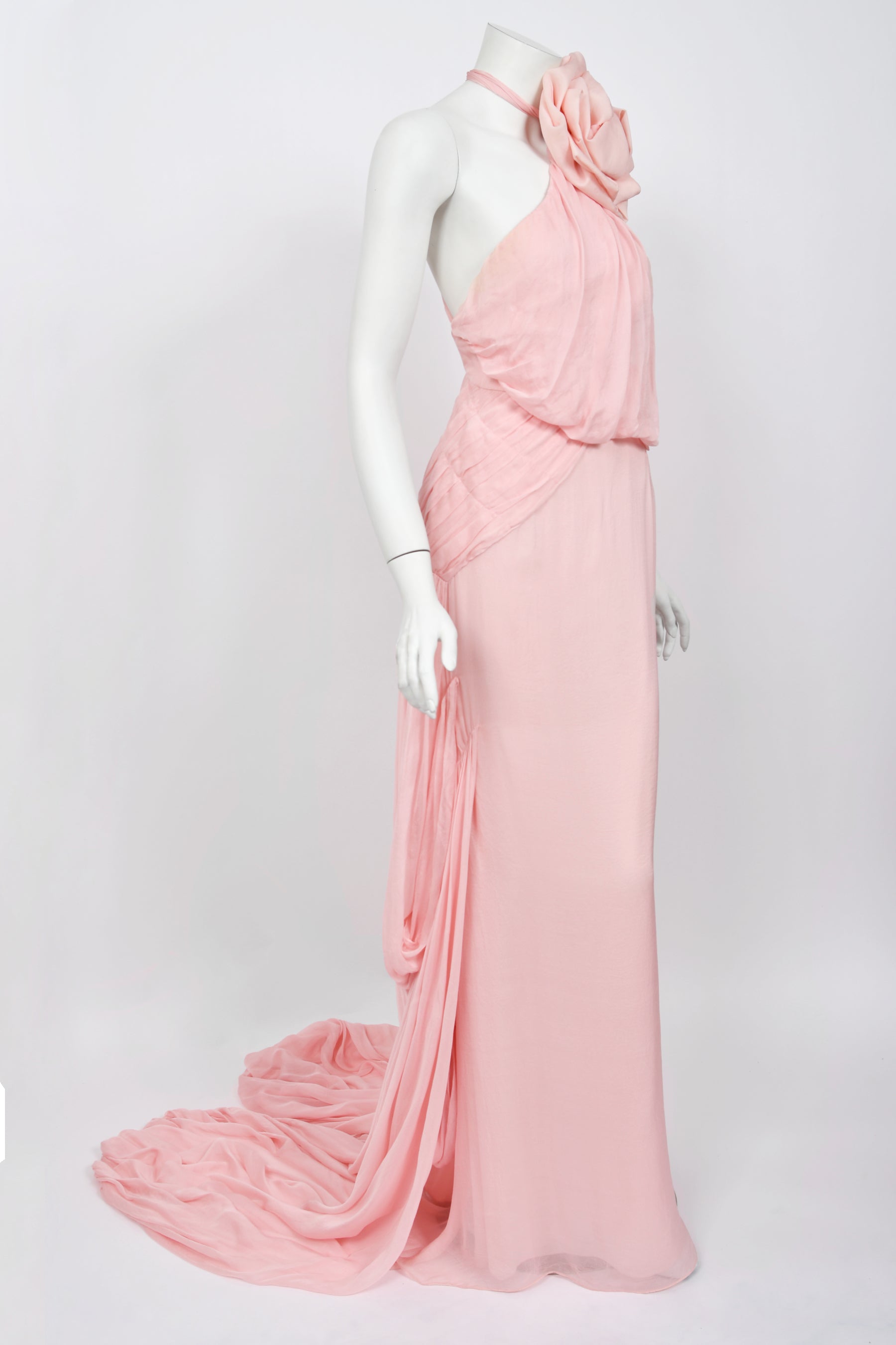 emanuel ungaro pink dress Off-The-Shoulder Mini Dress