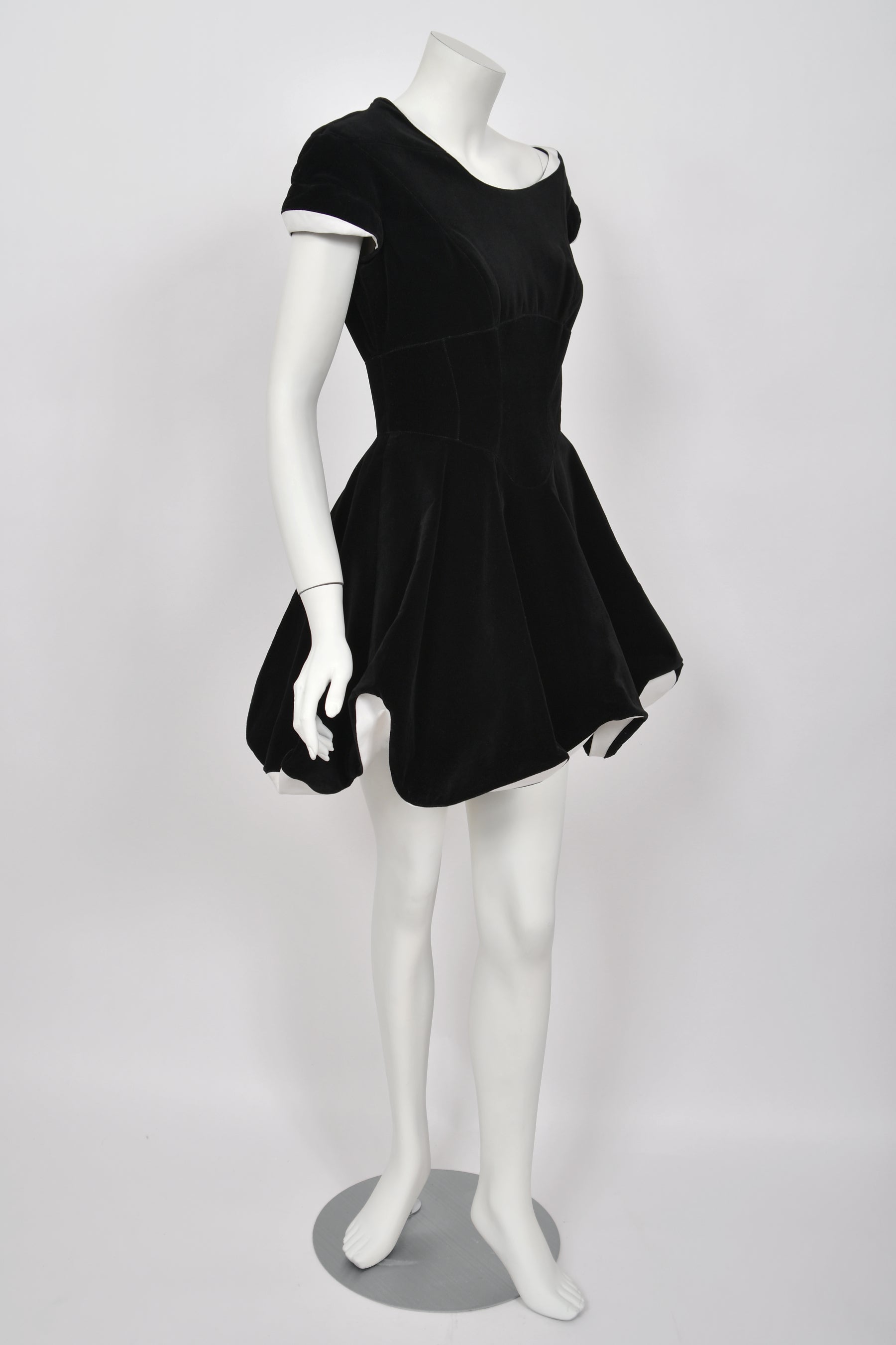 mugler dress black and white re/edit archive capsule