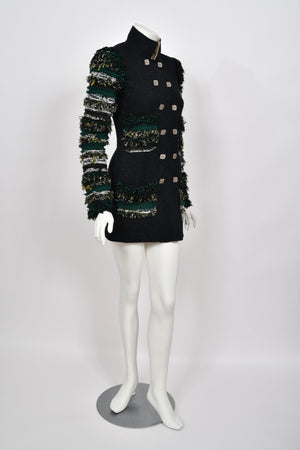 2011 Chanel by Karl Lagerfeld Runway Campaign Beaded Wool Double-Breasted Jacket