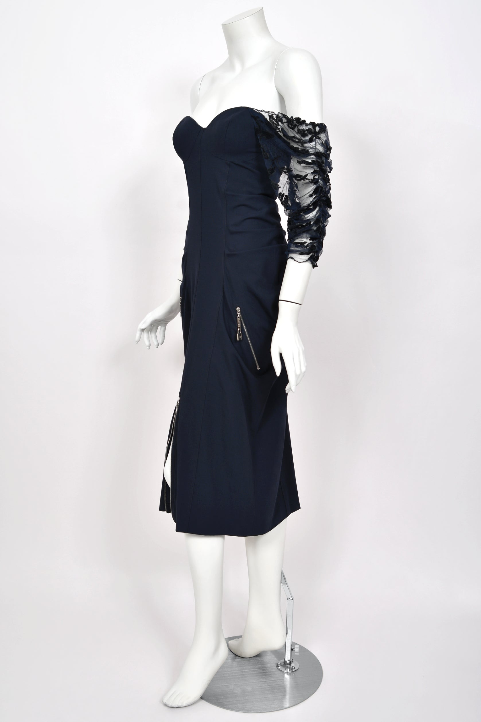 dior off the shoulder dress Christian Dior Off-The-Shoulder Mini Dress - Neutrals Dresses, Clothing - CHR364250