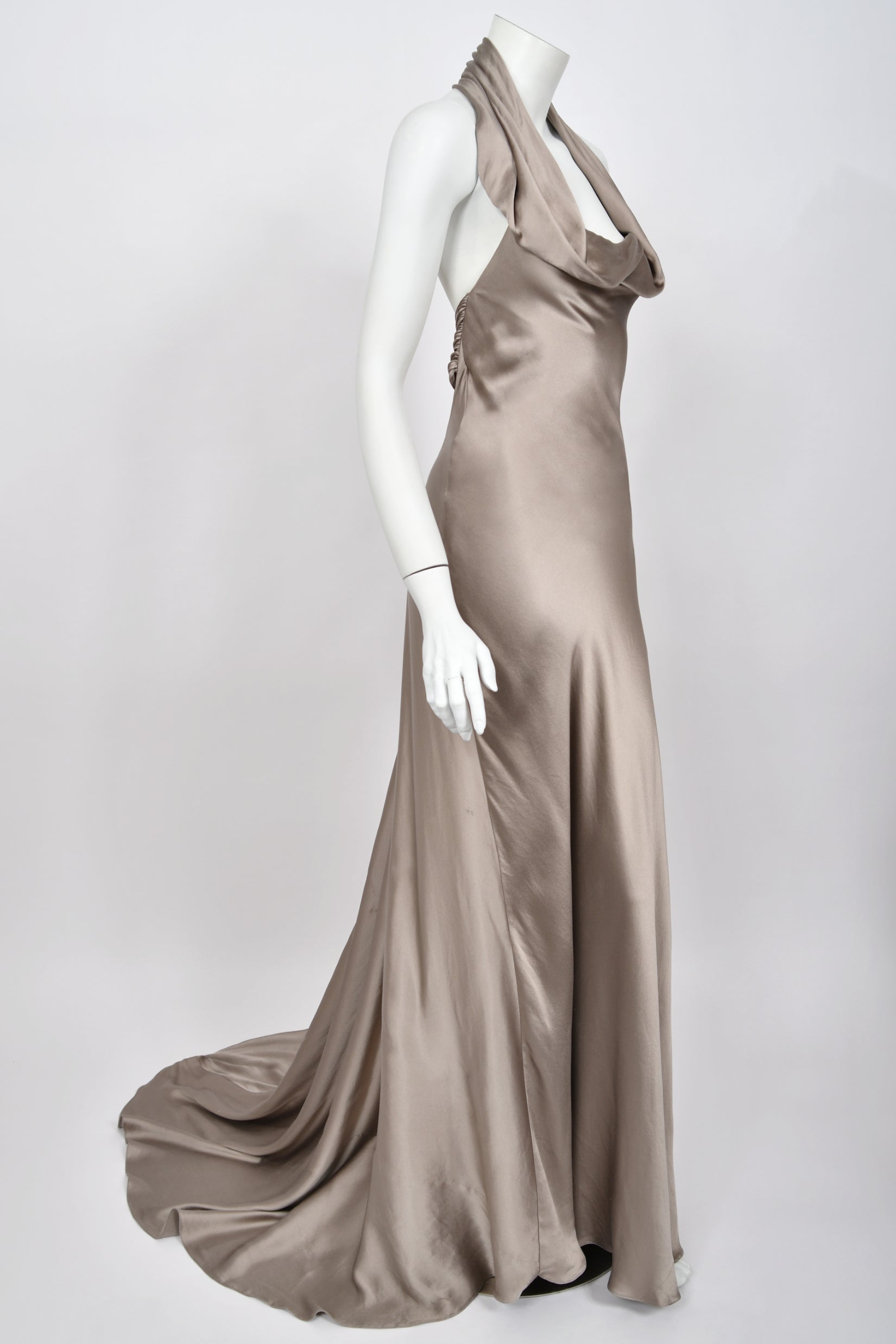 2014 Ralph Lauren Purple Label Platinum Silk Bias-Cut Gown w/ Hood - Timeless Vixen 2014 Ralph Lauren Purple Label Platinum Silk Bias-Cut Gown w/ Hood - Timeless Vixen