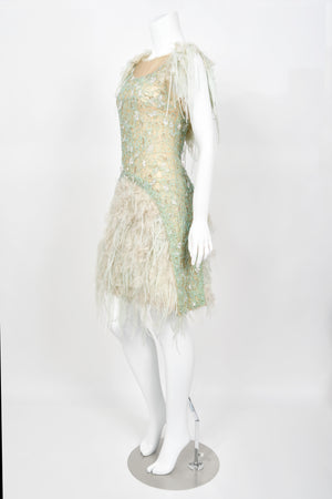 2012 Chanel by Karl Lagerfeld Documented Sheer Illusion Beaded Silk Dress w/Tags