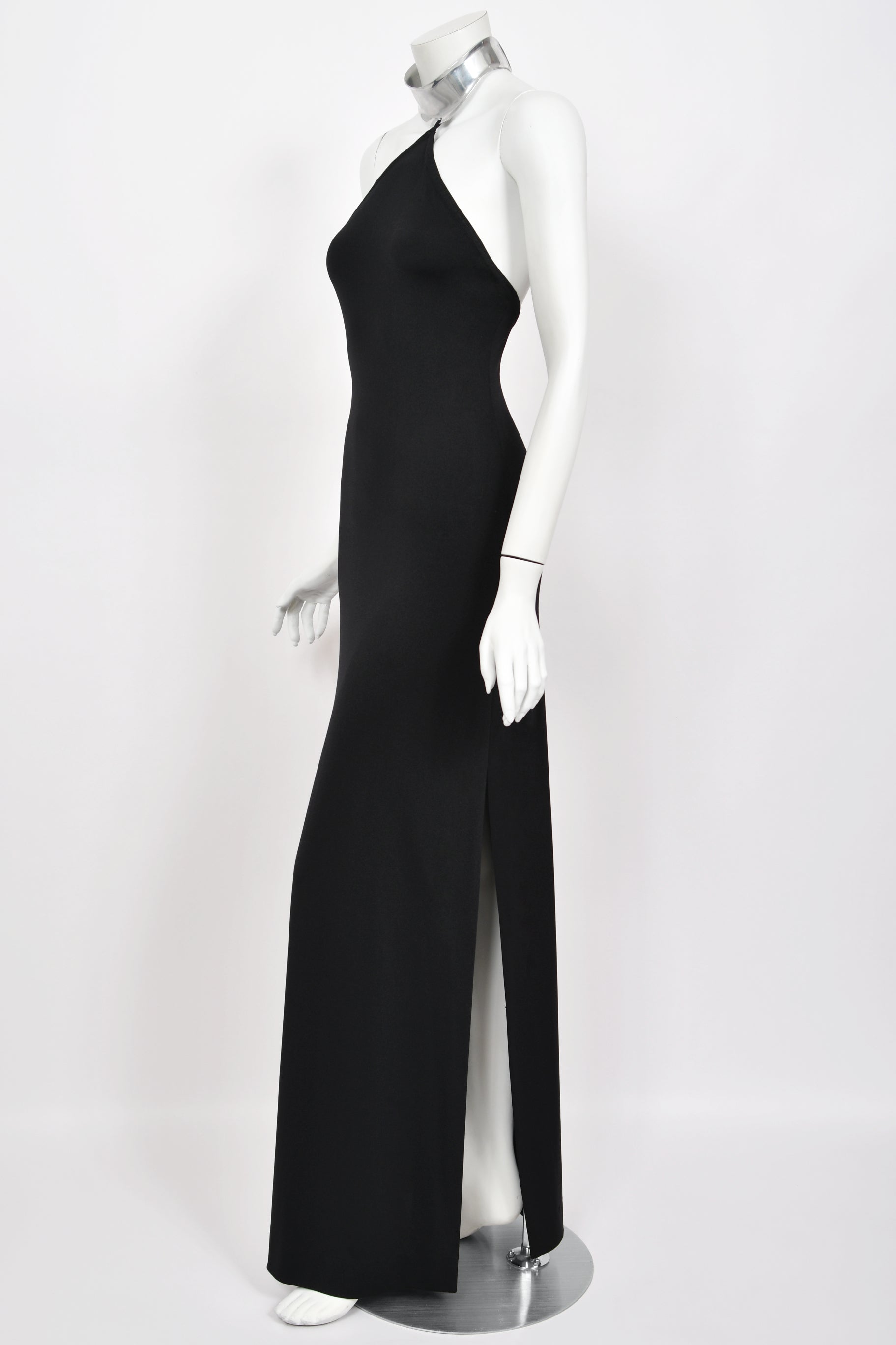 dress with metal collar Cupro Dress