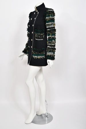 2011 Chanel by Karl Lagerfeld Runway Campaign Beaded Wool Double-Breasted Jacket