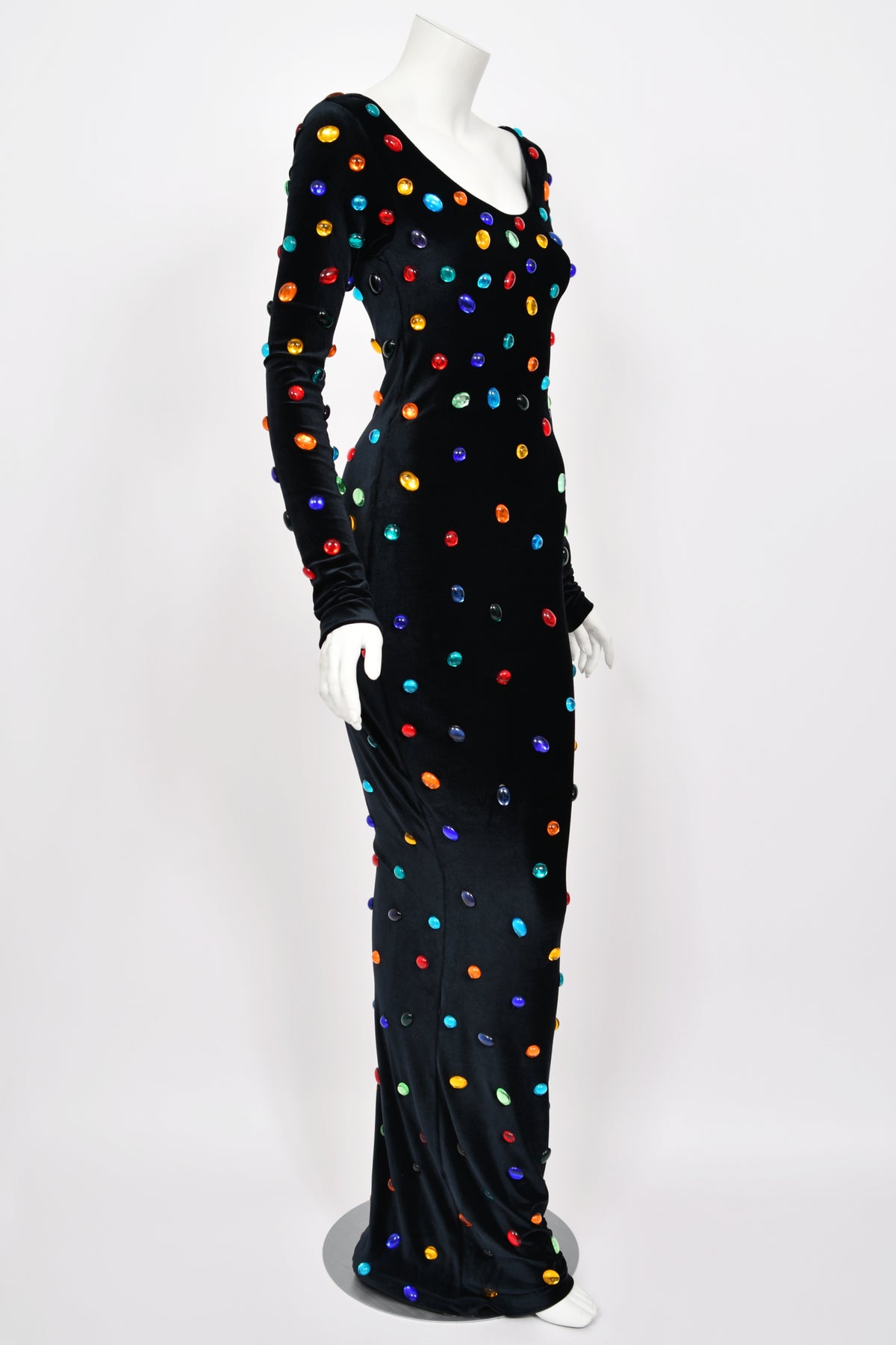 1990 Marc Bouwer for Whitney Houston Custom Couture 'Jellybean' Bodycon Gown