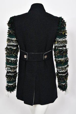 2011 Chanel by Karl Lagerfeld Runway Campaign Beaded Wool Double-Breasted Jacket