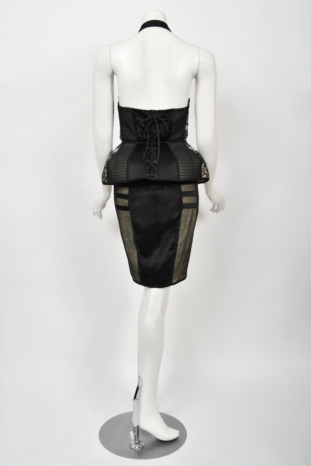 1988 Jean Paul Gaultier Documented Cowboy Lace 'Cone Bra' Bustier Lingerie Set