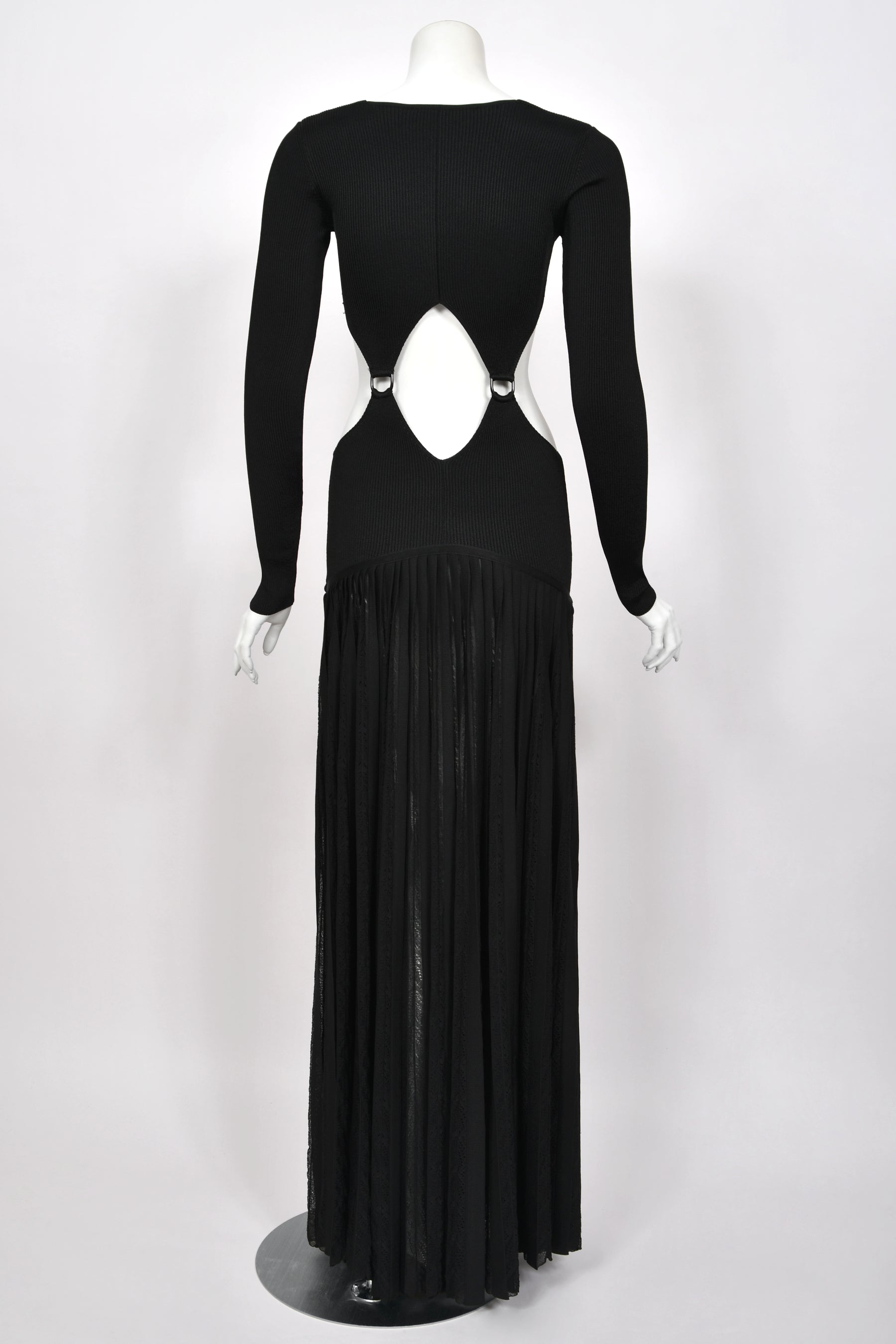2018 Roberto Cavalli Runway Black Stretch Knit Long Sleeve Cut-Out Hig - Timeless Vixen 2018 Roberto Cavalli Runway Black Stretch Knit Long Sleeve Cut-Out Hig - Timeless Vixen