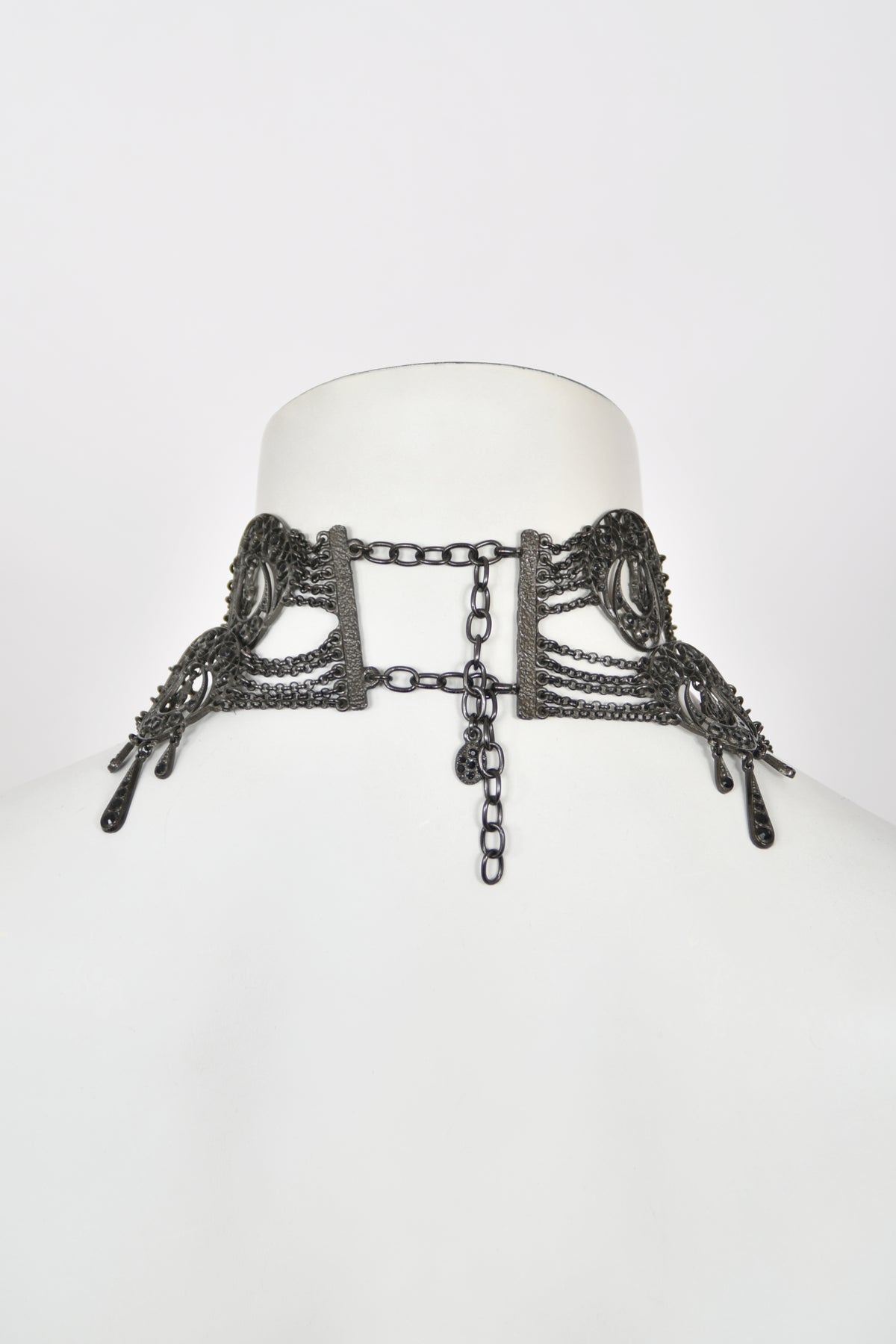 2000 Christian Dior by John Galliano Belle Époque Inspired Crescent Motif Oversized Choker