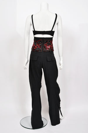 1999 Dolce & Gabbana Custom Couture for Whitney Houston Beaded Bustier Jumpsuit
