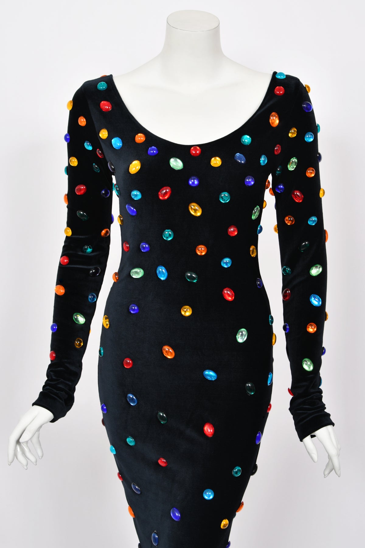 1990 Marc Bouwer for Whitney Houston Custom Couture 'Jellybean' Bodycon Gown