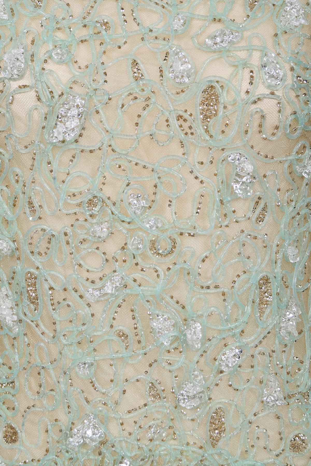 2012 Chanel by Karl Lagerfeld Documented Sheer Illusion Beaded Silk Dress w/Tags