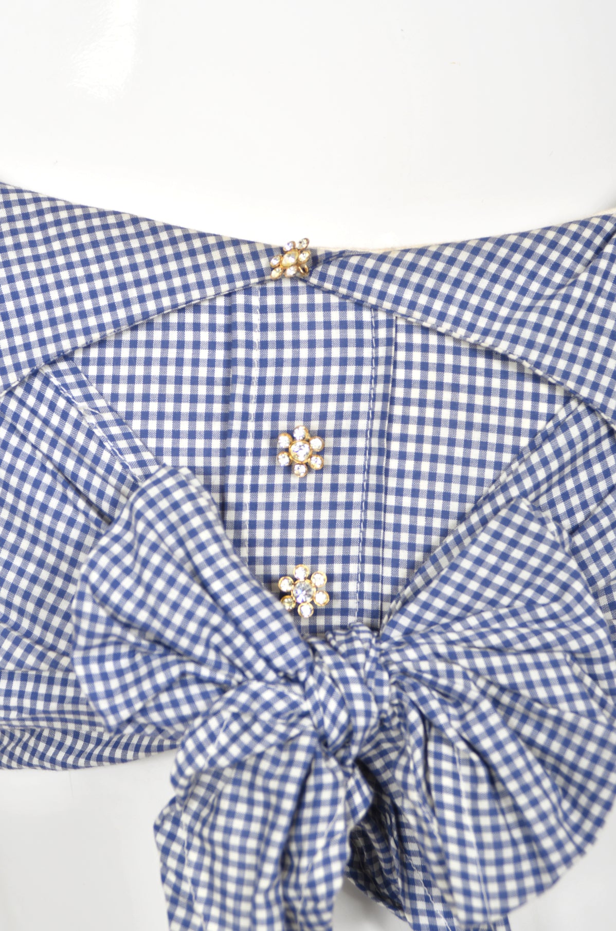 1992 Vivienne Westwood 'Salon Collection’ Editorial Gingham Cotton Cropped Corset &amp; Shorts