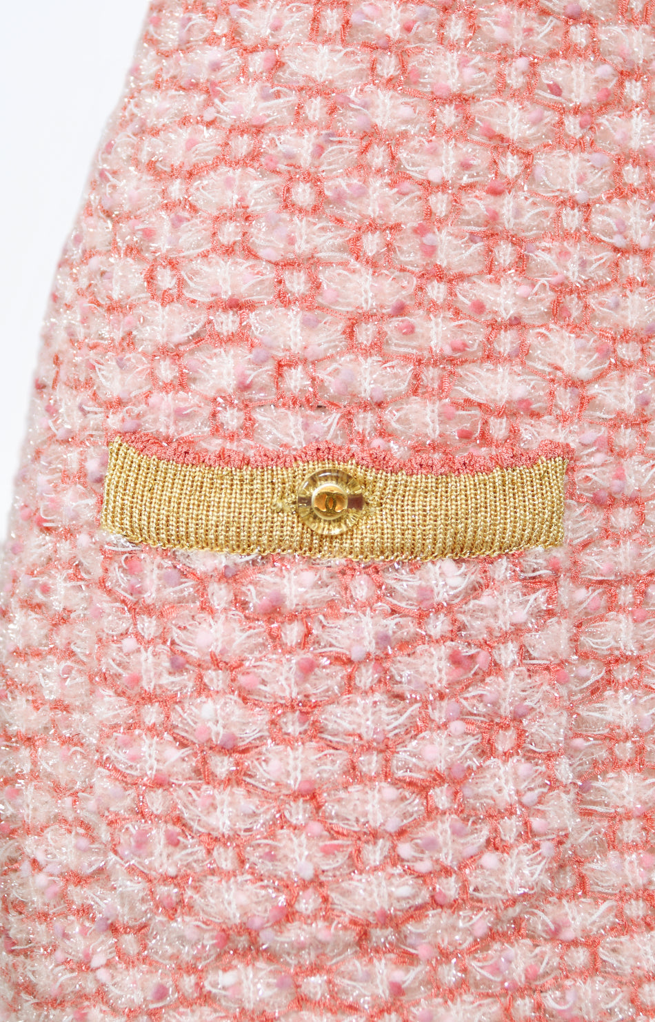 1997 Chanel by Karl Lagerfeld Runway Metallic Pink Stretch Knit Maxi Dress