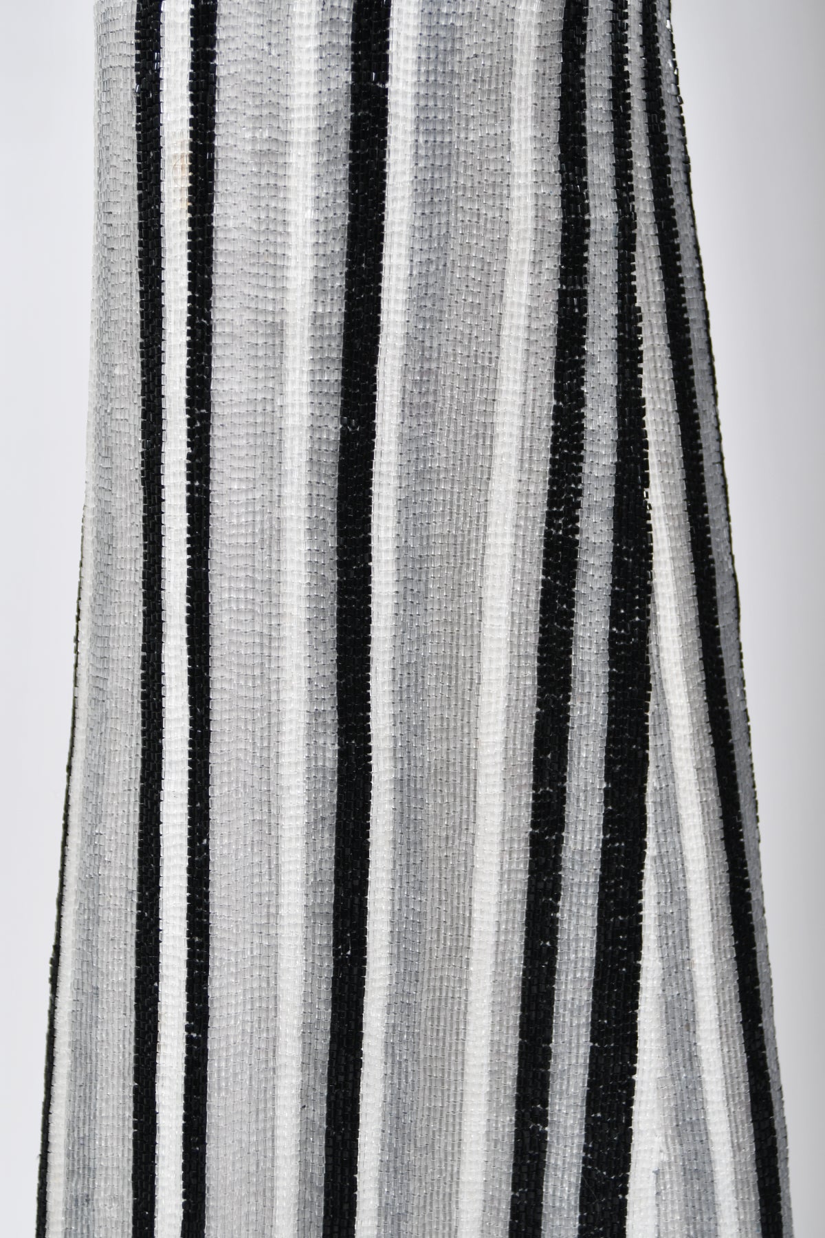 2000 Gucci by Tom Ford Documented Runway Campaign Fully-Beaded Striped Pants