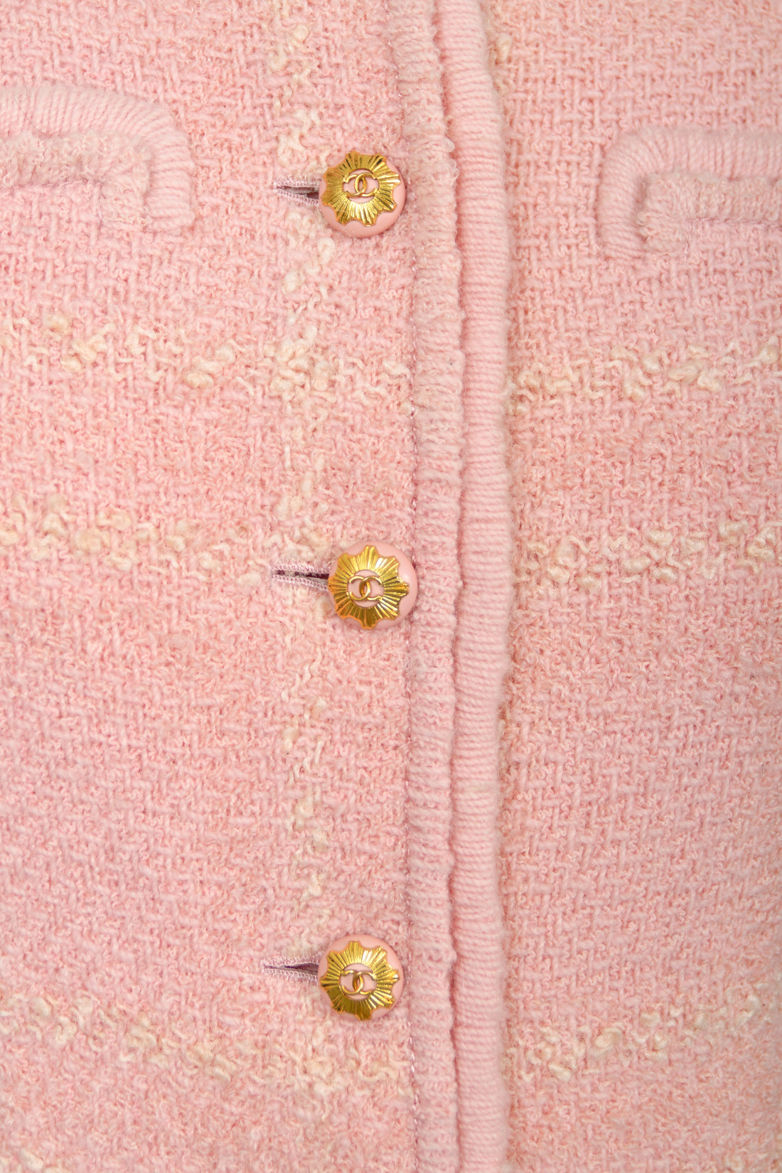 1973 Chanel Haute Couture Documented Pink Wool Jacket Blouse Skirt Three-Piece Suit