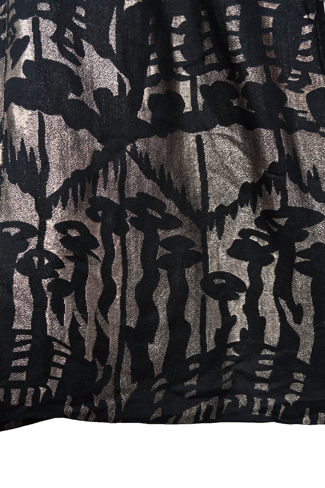 1920&#39;s Liberty &amp; Co Couture Metallic Gold Lamé Silk Art-Deco Motif Cape