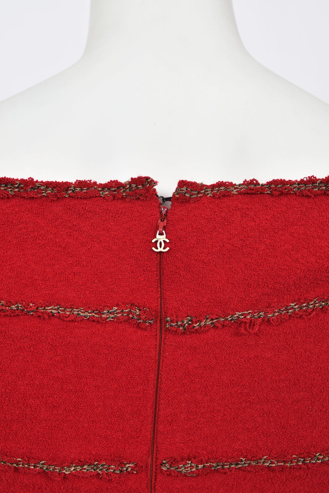 2010 Chanel by Karl Lagerfeld &#39;Coco on the Lido&#39; Ruby Red Silk-Wool Hourglass Gown