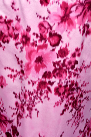 1955 Samuel Winston Vogue Documented Pink Floral Silk Satin Sculptural Trained Gown