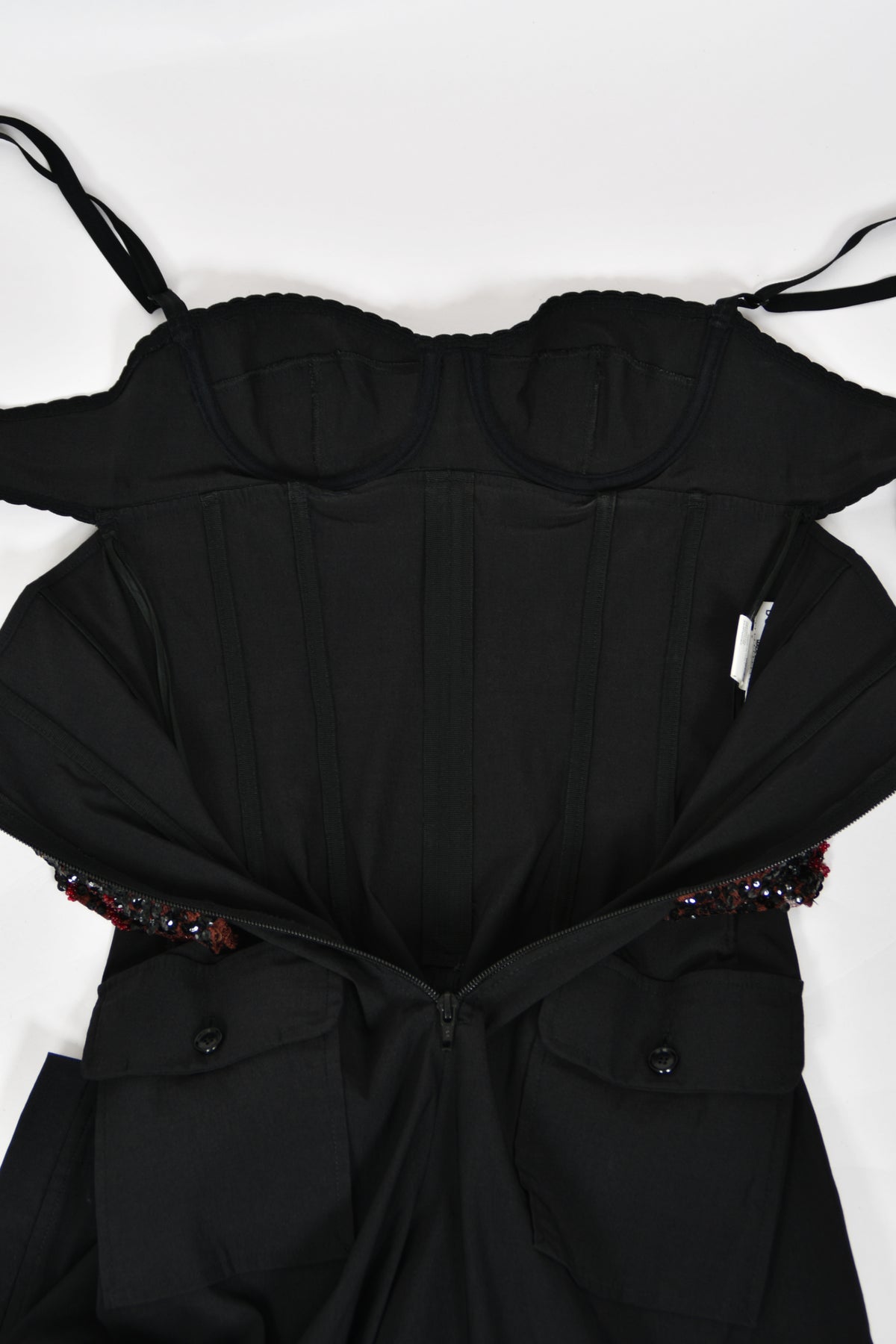 1999 Dolce &amp; Gabbana Custom Couture for Whitney Houston Beaded Bustier Jumpsuit