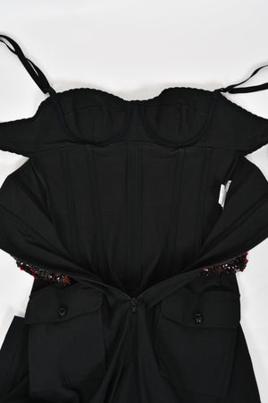 1999 Dolce & Gabbana Custom Couture for Whitney Houston Beaded Bustier Jumpsuit