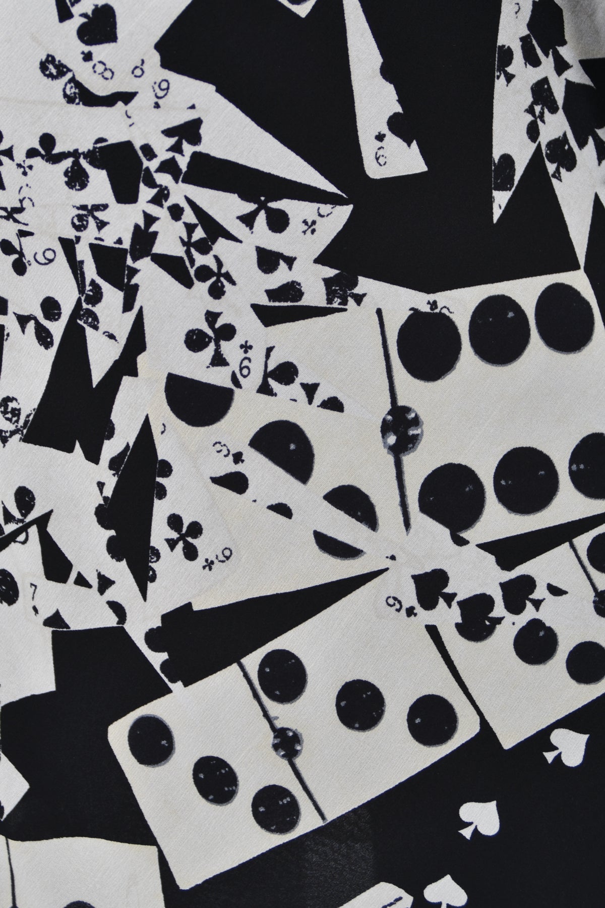 2001 Christian Dior by John Galliano &#39;Playing Cards&#39; Print Silk Cropped Camisole &amp; Skirt