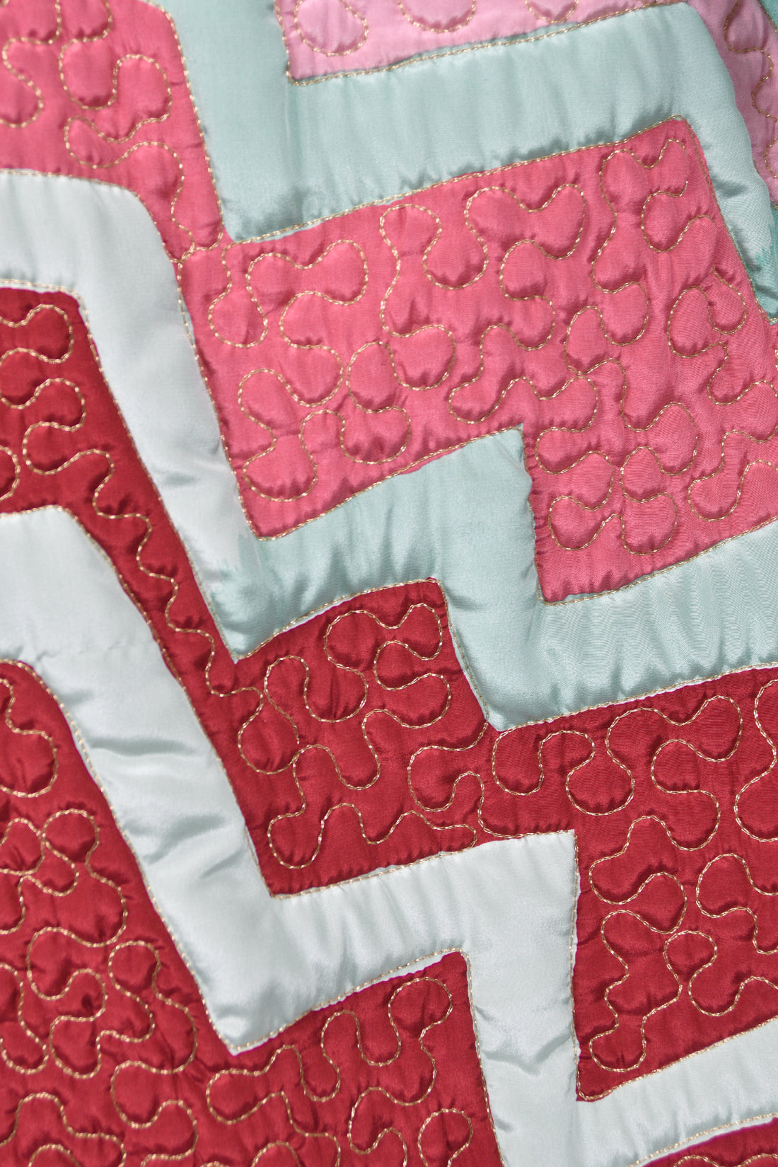 1980&#39;s Michaele Vollbracht Couture Iconic Metallic Embroidered Graphic Silk Cape