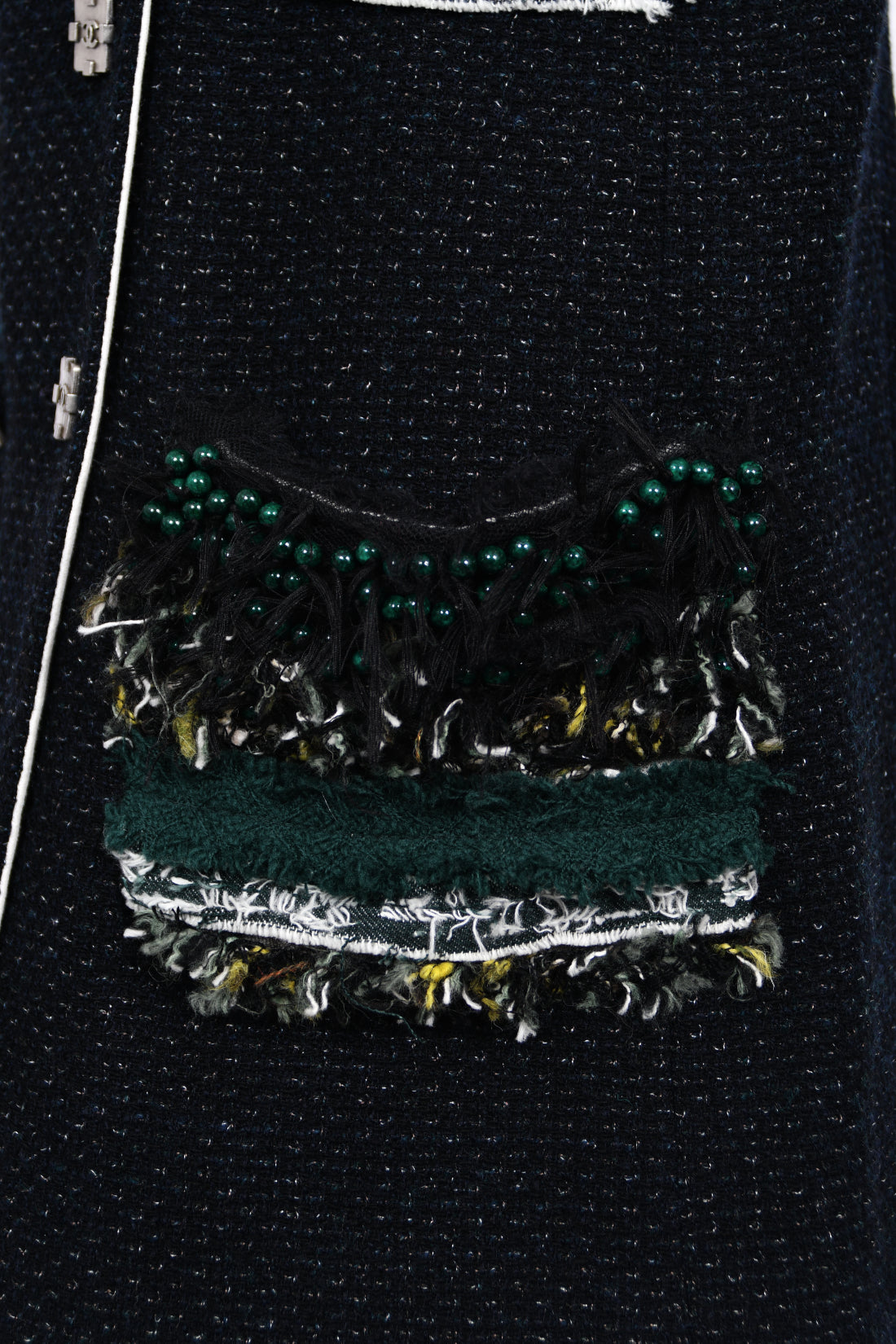 2011 Chanel by Karl Lagerfeld Runway Campaign Beaded Wool Double-Breasted Jacket