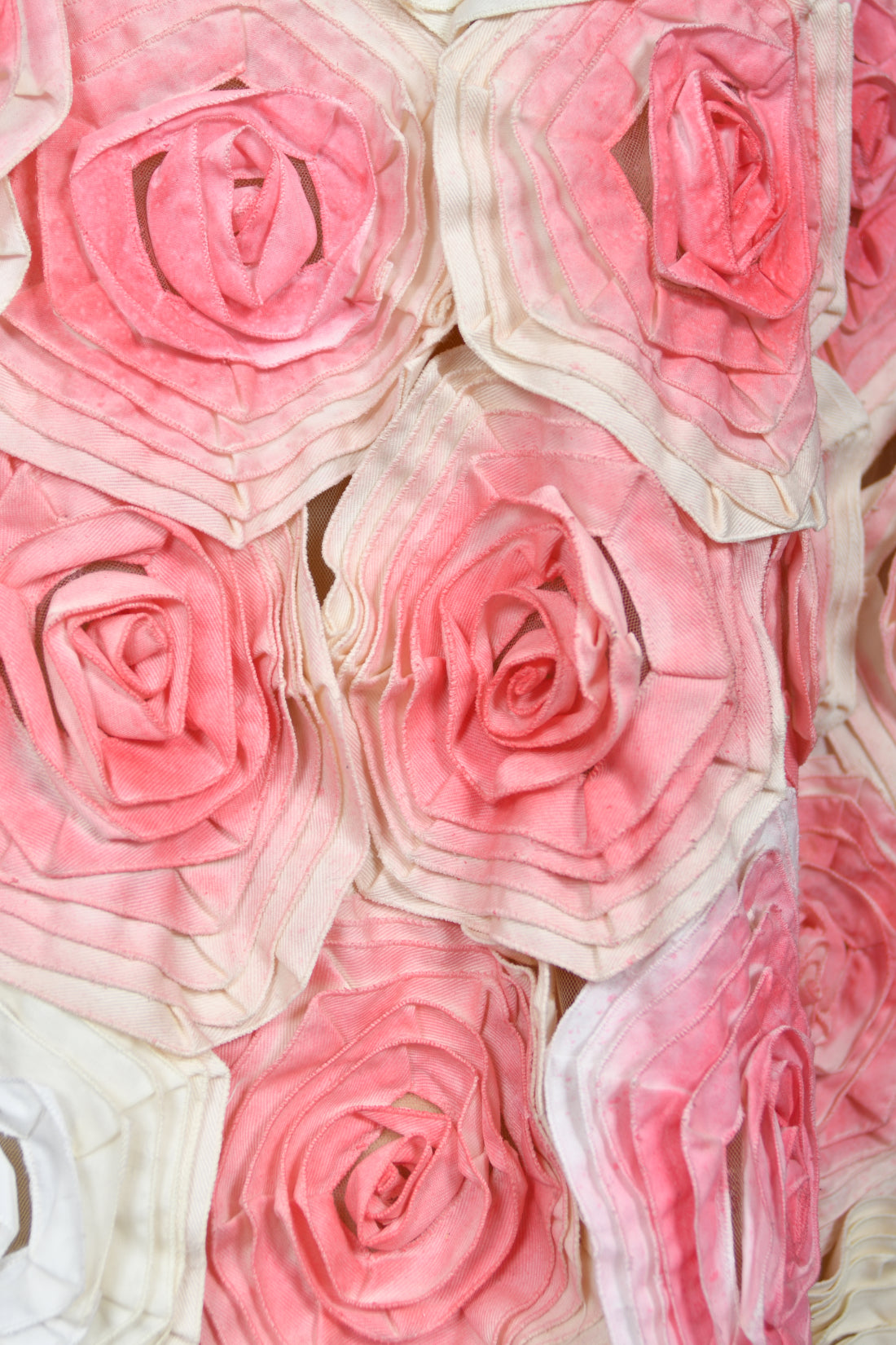 2009 Fendi by Karl Lagerfeld Museum-Held Roses Appliqué Sheer Illusion Dress