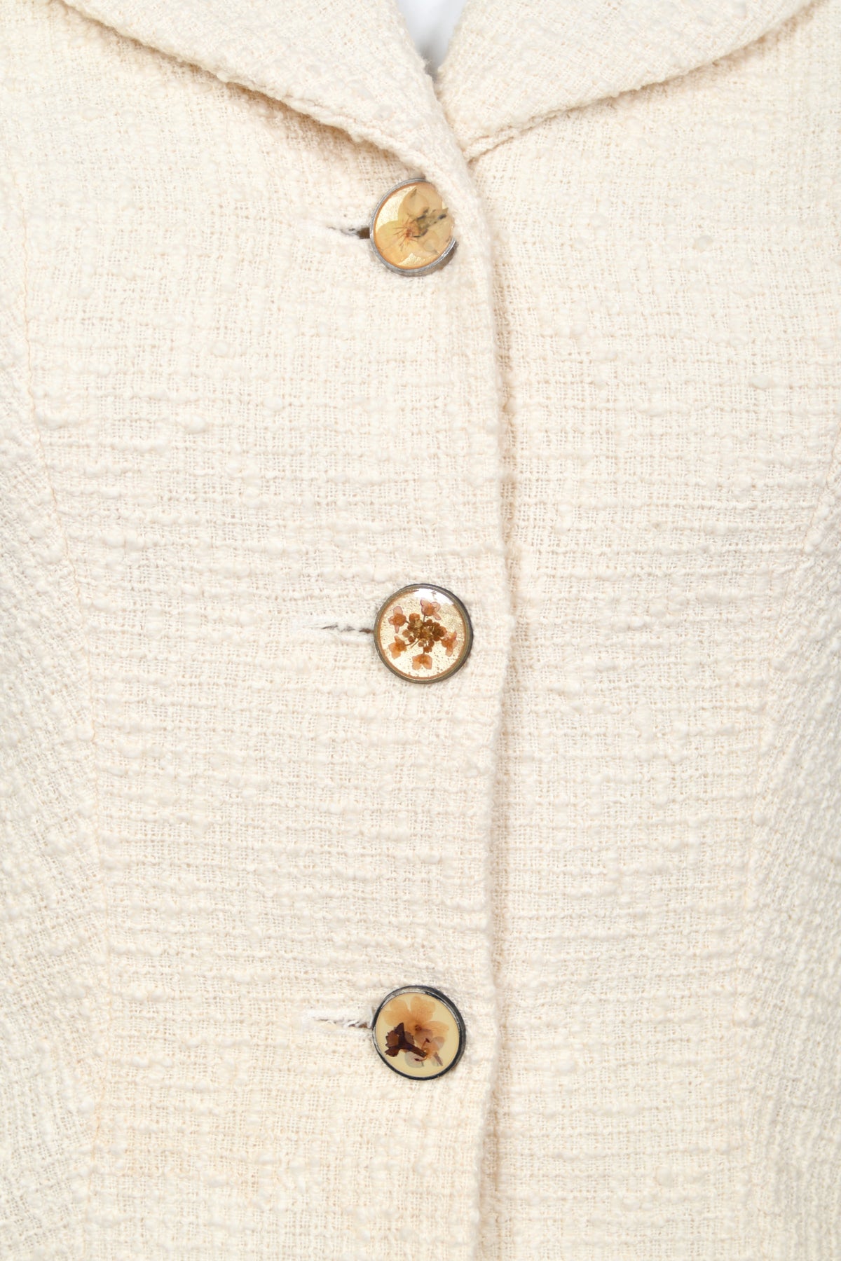 1998 John Galliano ‘Haute Bohème’ Collection Ivory Knit Ruffle Sleeve Jacket &amp; Bias-Cut Skirt Set w/Tags