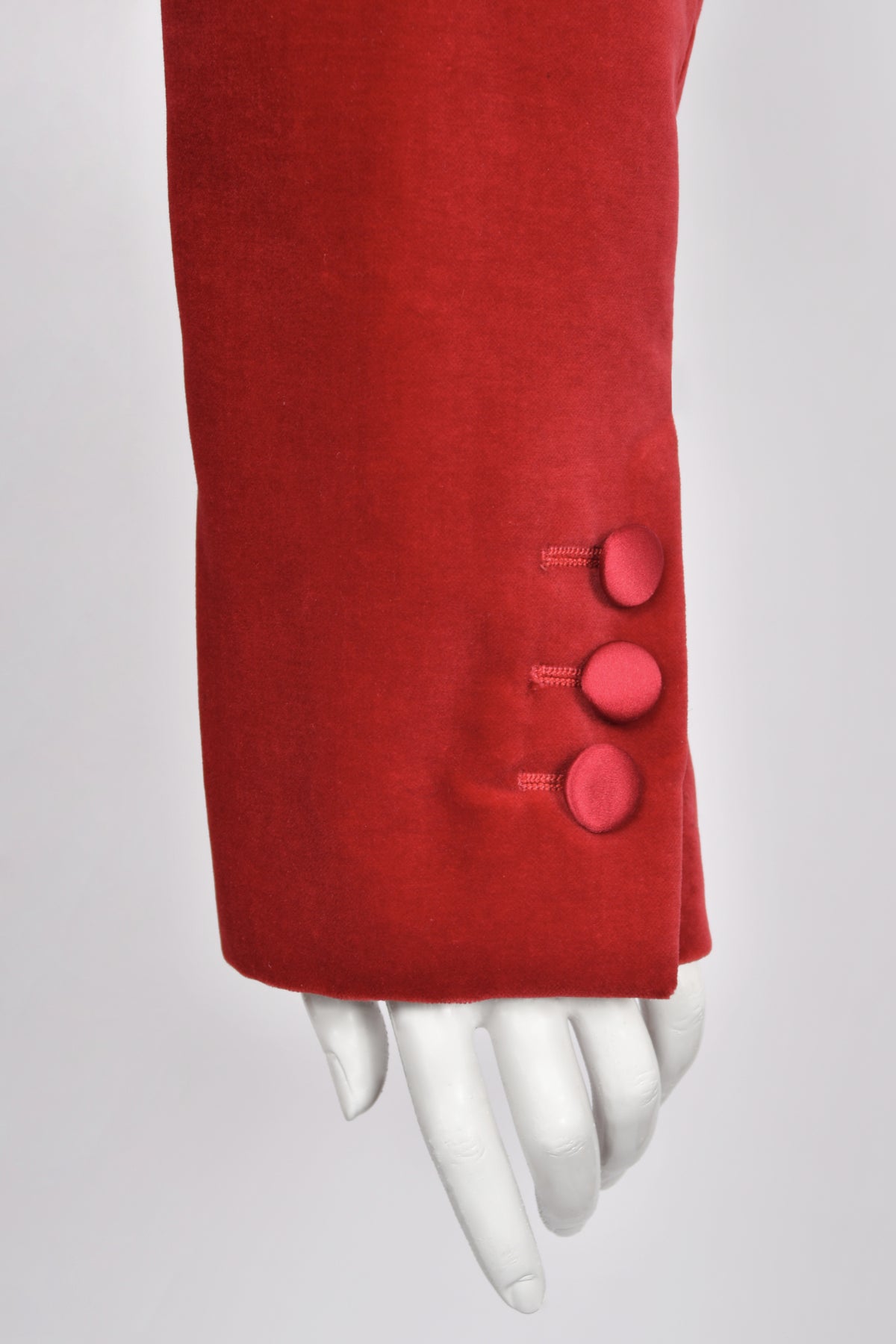 1996 Tom Ford for Gucci Red Velvet &#39;Gwenyth Paltrow&#39; Tailored Jacket Pantsuit