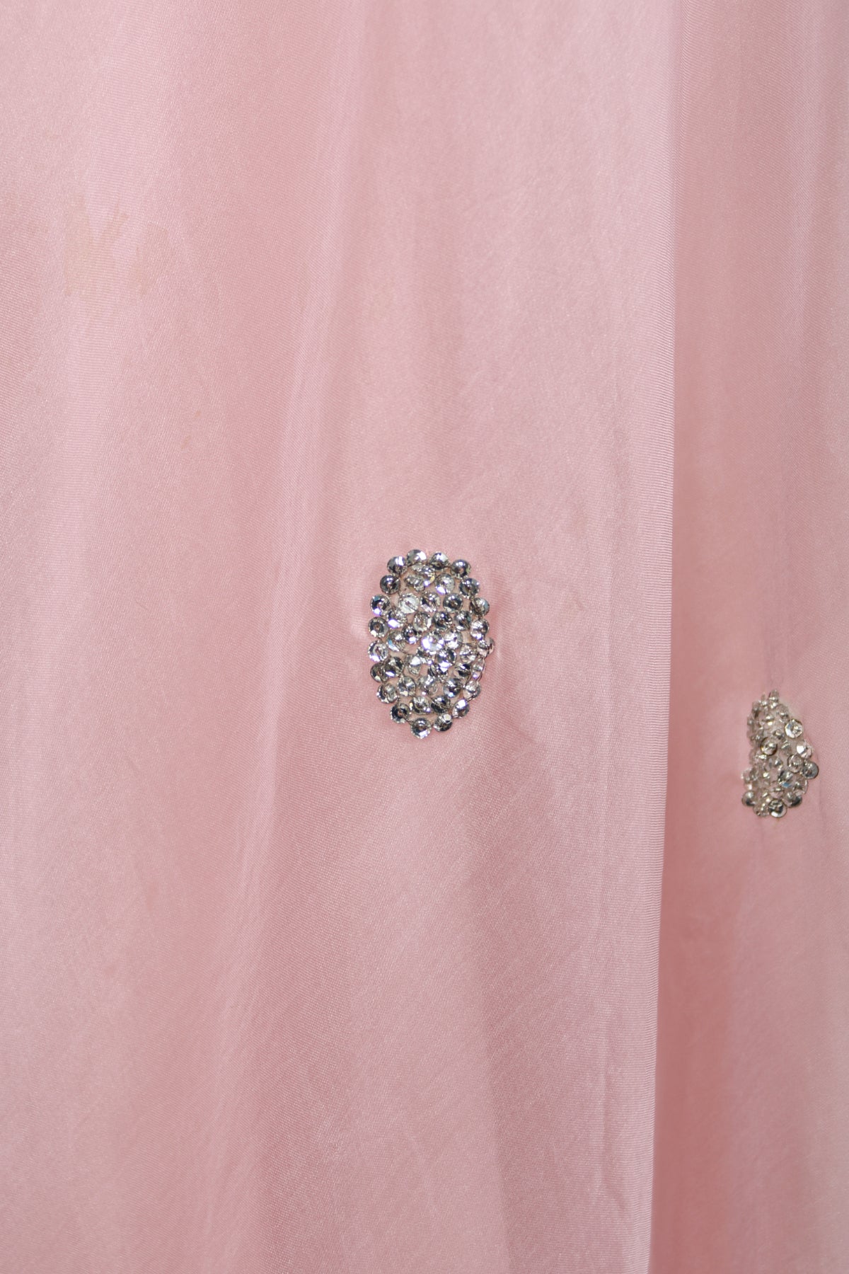 1974 Valentino Haute Couture Pale-Pink Beaded Crystal Silk Winged Cape Gown