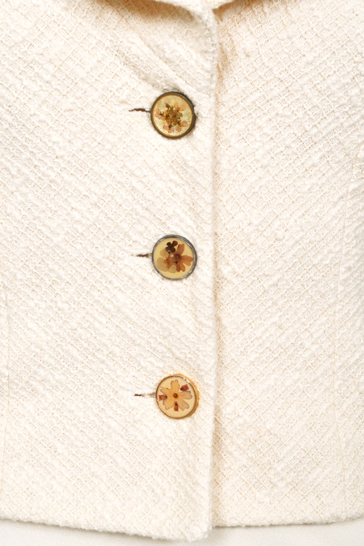 1998 John Galliano 'Haut Bohème' Collection Ivory Fitted Textural Jacket & Bias-Cut Maxi Skirt Set